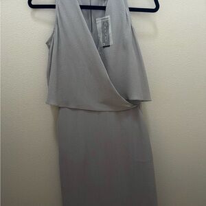 NWT Theory 100% Silk Grey Sleeveless Dress